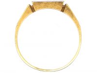 Art Deco 18ct Gold & Platinum Square Top Ring set with a Diamond