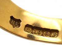 Art Deco 18ct Gold & Platinum Square Top Ring set with a Diamond