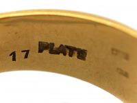 Art Deco 18ct Gold & Platinum Square Top Ring set with a Diamond