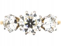 Early 20th Century 18ct Gold & Platinum, Three Stone Diamond Ring