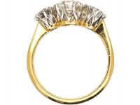 Early 20th Century 18ct Gold & Platinum, Three Stone Diamond Ring