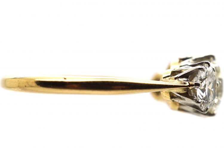 Early 20th Century 18ct Gold & Platinum, Three Stone Diamond Ring