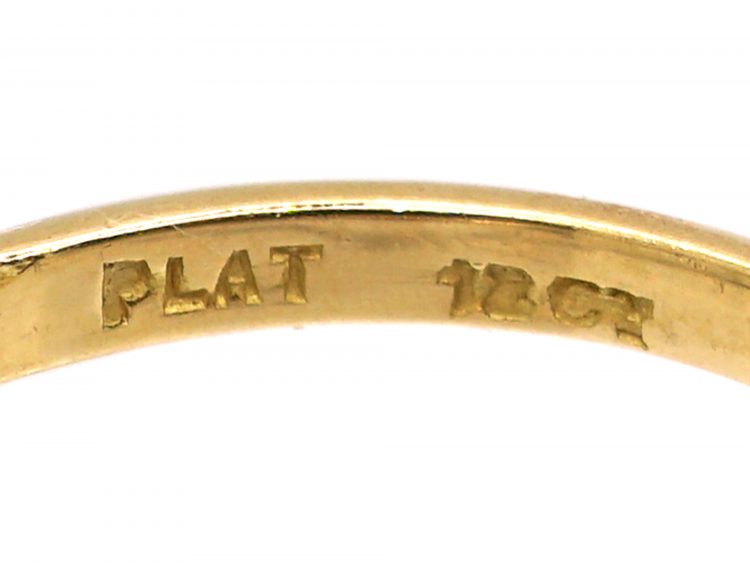 Early 20th Century 18ct Gold & Platinum, Three Stone Diamond Ring