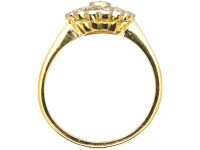 Edwardian 18ct Gold & Platinum, Diamond Flower Cluster Ring