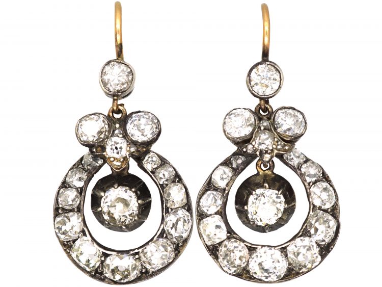 Victorian Diamond Drop Earrings