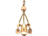 Georgian 15ct Gold, Amethyst & Chrysolite Pendant