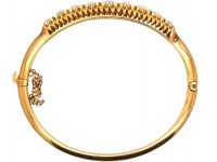 Edwardian 15ct Gold Bangle set with Opals & Diamonds
