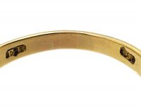 Edwardian 18ct Gold Kiss Ring set with Diamonds & Pearls