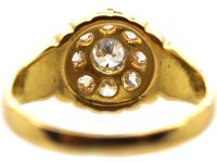 Edwardian 18ct Yellow Gold & Diamond Cluster Ring