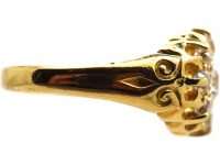 Edwardian 18ct Yellow Gold & Diamond Cluster Ring