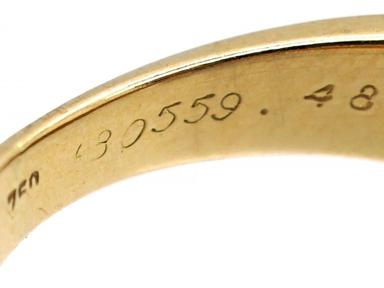 18ct Gold Ring set with a Sapphire & Diamonds by Cartier