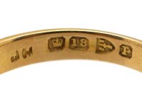 Victorian 18ct Gold Gypsy Ring set with a Diamond within a Star Setting