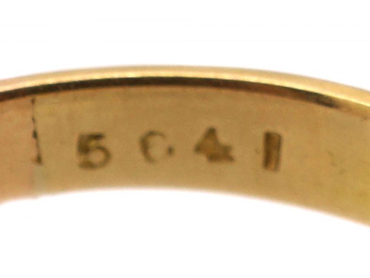 Victorian 18ct Gold Gypsy Ring set with a Diamond within a Star Setting