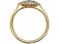 Edwardian 18ct Gold & Platinum, Sapphire & Diamond Cluster Ring