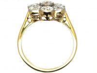 Edwardian 18ct Gold & Platinum, Diamond Daisy Cluster Ring