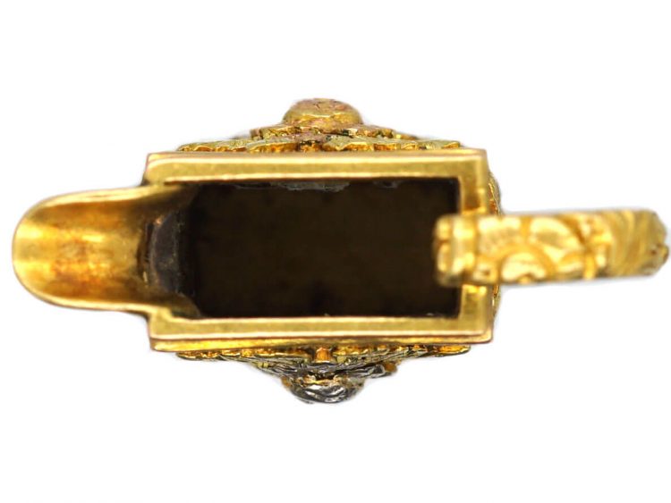 Georgian 18ct Three Colour Gold Pendant of a Jug