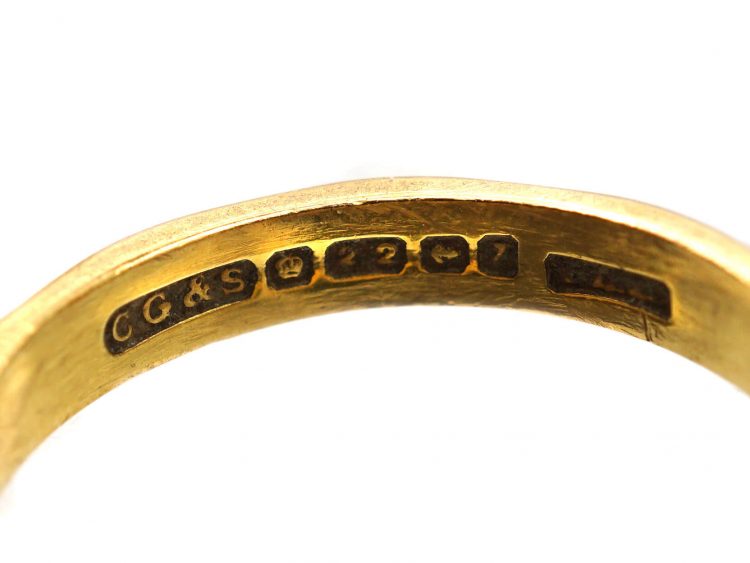 18ct Gold & Platinum Wedding Ring by Charles Green & Sons