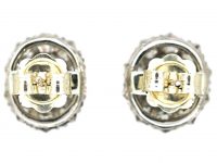 Early 20th Century 18ct White Gold, Sapphire & Diamond Cluster Earrings