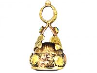 Georgian Three Colour Gold Seal with Roses & Forget me Not Motifs