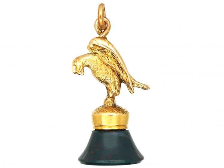 Victorian 18ct Gold Eagle Seal with Bloodstone Base
