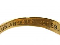 Georgian 18ct Gold Ring set with Natural Split Pearls