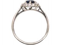 Early 20th Century Platinum, Sapphire & Diamond Ring by Alabaster & Wilson