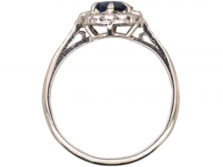 Early 20th Century Platinum, Sapphire & Diamond Ring by Alabaster & Wilson