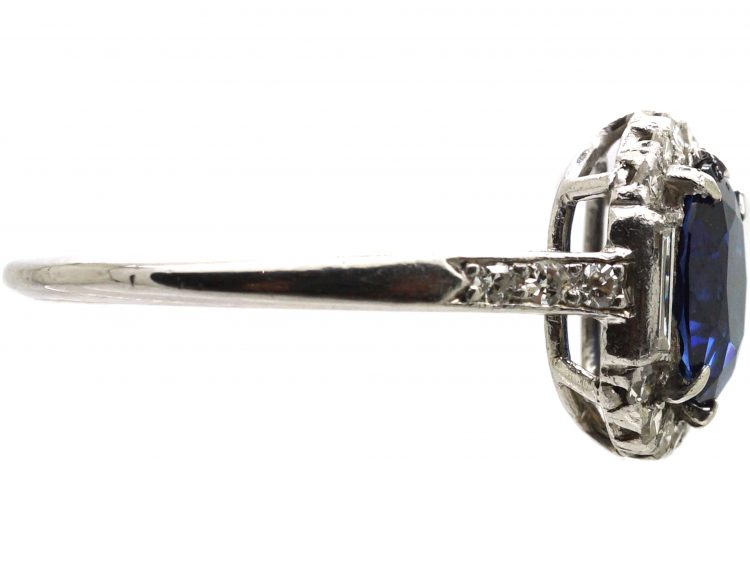 Early 20th Century Platinum, Sapphire & Diamond Ring by Alabaster & Wilson