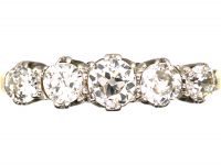 Early 20th Century 18ct Gold & Platinum, Five Stone Diamond Ring