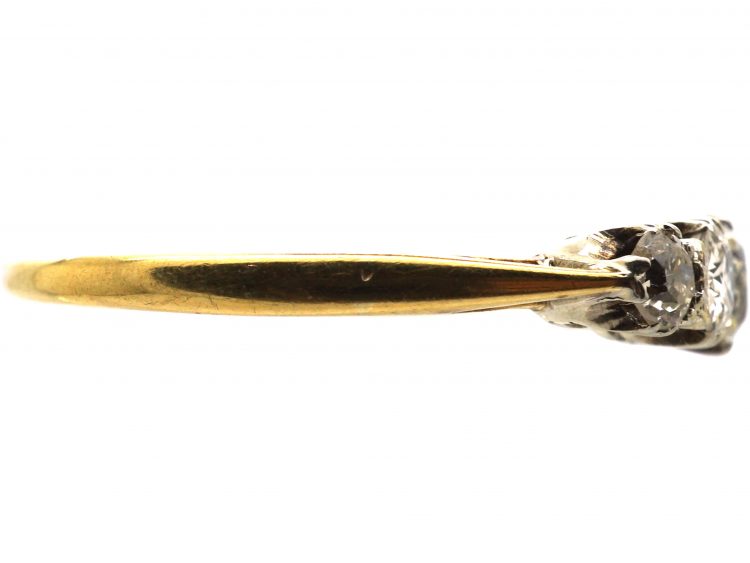 Early 20th Century 18ct Gold & Platinum, Five Stone Diamond Ring