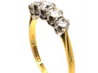 Early 20th Century 18ct Gold & Platinum, Five Stone Diamond Ring