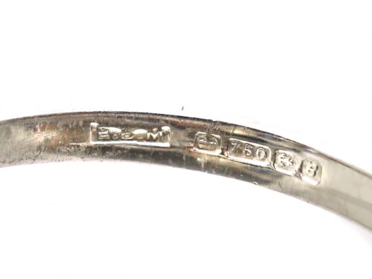 18ct White Gold, Sapphire & Diamond Three Stone Ring