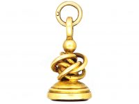 Victorian 18ct Gold Seal with Engraved Motto 