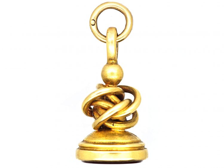 Victorian 18ct Gold Seal with Engraved Motto 