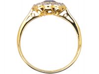 Edwardian 18ct Gold & Platinum, Sapphire & Diamond Cluster Ring