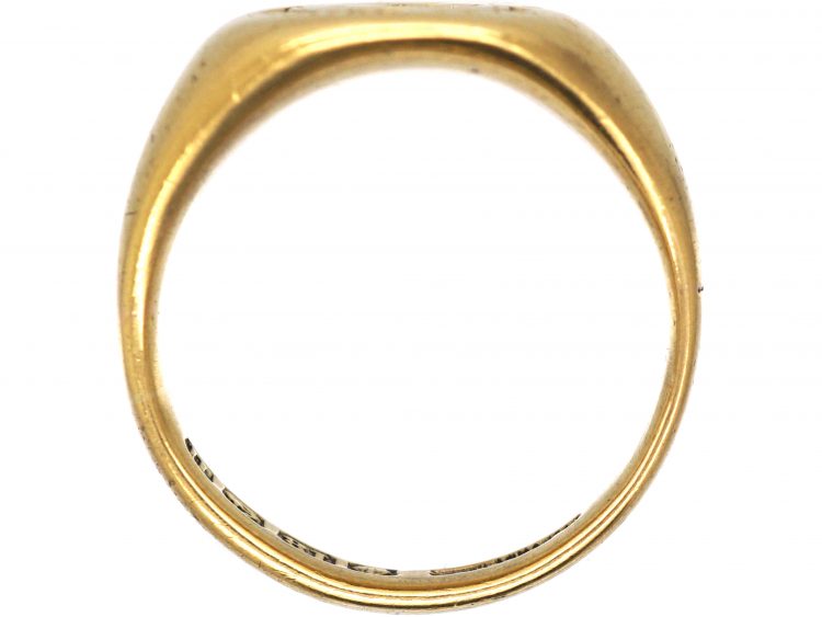 Early 20th Century 18ct Gold Signet Ring with Intaglio of a Lion