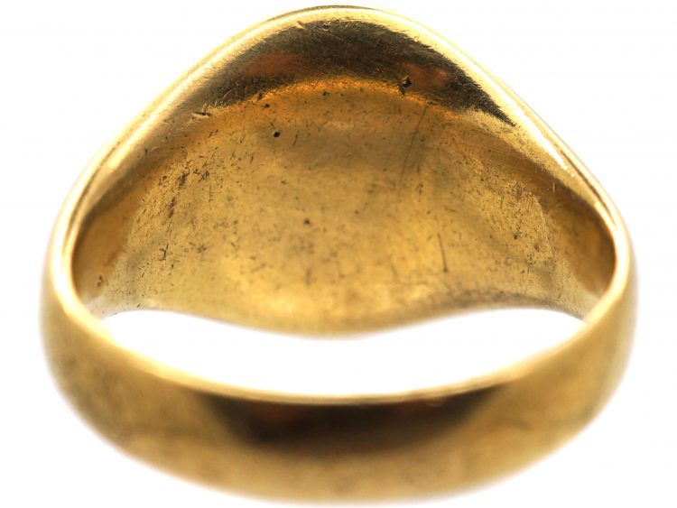 Early 20th Century 18ct Gold Signet Ring with Intaglio of a Lion