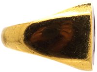 Early 20th Century 18ct Gold Signet Ring with Carnelian Roman Intaglio of a Female