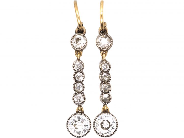 Edwardian Diamond Drop Earrings