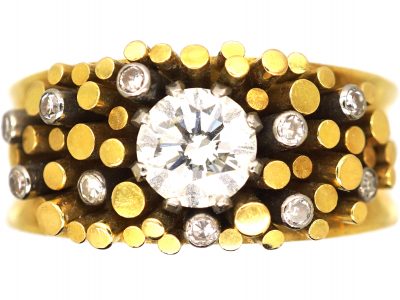 18ct Gold & Diamond Ring by Gilian Packard in the Original Case