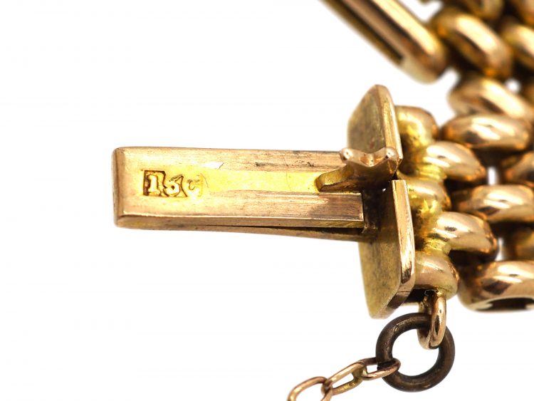 Edwardian 15ct Gold Gate Bracelet
