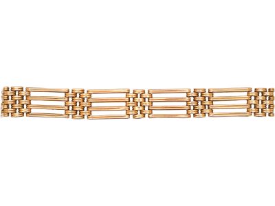 Edwardian 15ct Gold Gate Bracelet