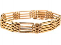 Edwardian 15ct Gold Gate Bracelet