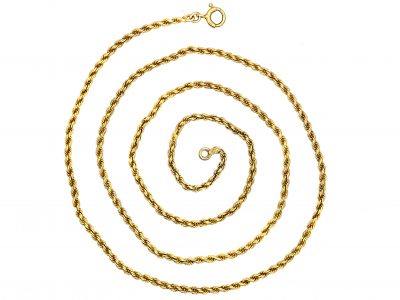 Edwardian 15ct Gold Prince of Wales Twist Medium Length Chain