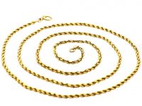 Edwardian 15ct Gold Prince of Wales Twist Medium Length Chain