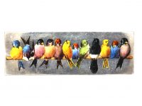 Victorian Silver & Enamel Novelty Brooch of Birds