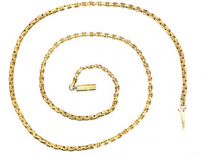 Victorian 9ct Gold Chain with Barrel Clasp