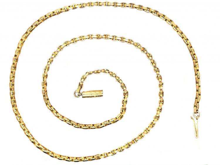 Victorian 9ct Gold Chain with Barrel Clasp