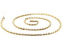 Victorian 9ct Gold Chain with Barrel Clasp