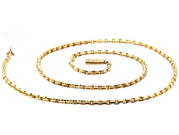 Victorian 9ct Gold Chain with Barrel Clasp